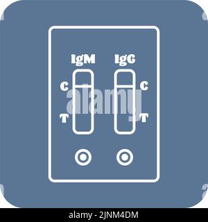 Illustration showing negative antibody test Stock Vector