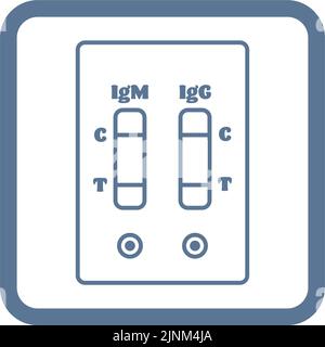 Illustration showing positive result by antibody test Stock Vector