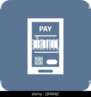 Icon illustration recommending contactless electronic payment Stock Vector