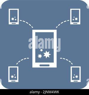 Icon illustrations that recommend using the contact confirmation app Stock Vector