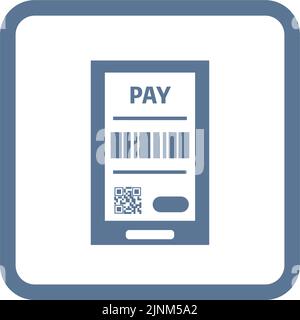 Icon illustration recommending contactless electronic payment Stock Vector