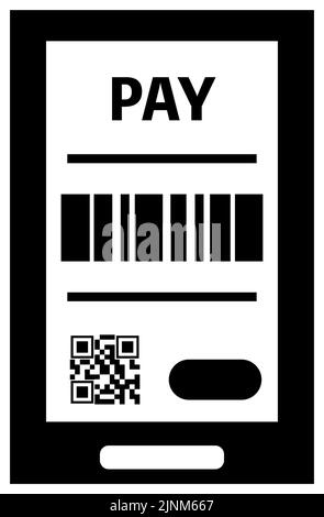 Icon illustration recommending contactless electronic payment Stock Vector