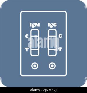 Illustration showing positive result by antibody test Stock Vector