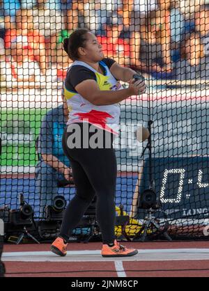 Xiu Mei Grace Wong of Malaysia competing in the women’s hammer final at the Commonwealth Games at Alexander Stadium, Birmingham, England, on 6th Augus Stock Photo