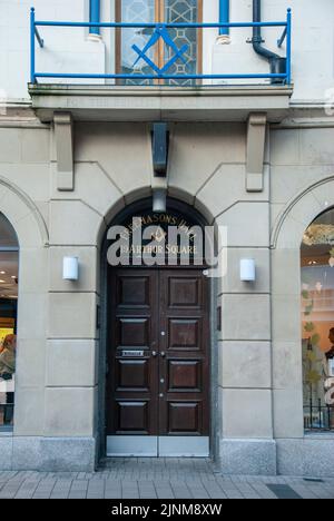 Belfast, UK – October, 30, 2019 - Freemasons' Hall with masonic symbols on the facade on Arthur Square, Belfast, Northern Ireland Stock Photo