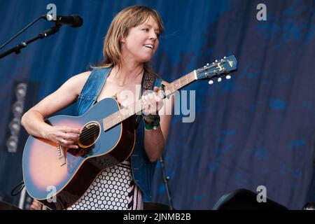 Cropredy, UK. 12th Aug, 2022. Cropredy, UK. 12th Aug, 2022. Australian singer-songwriter and guitarist Emily Barker performing live on stage at Farirport Convention's Cropredy Festival. Emily Barker (born 2 December 1980) is an Australian singer-songwriter, musician and composer. Her music has featured as the theme to BBC dramas Wallander and The Shadow Line. With multi-instrumental trio the Red Clay Halo, she recorded four albums Credit: SOPA Images Limited/Alamy Live News Credit: SOPA Images Limited/Alamy Live News Stock Photo