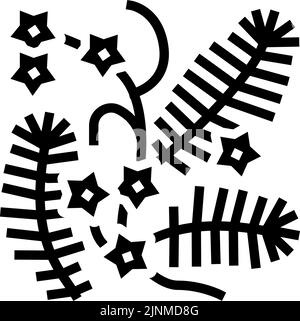 cypress liana glyph icon vector illustration Stock Vector