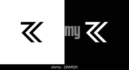 Modern and sophisticated letter RK initials logo design Stock Vector