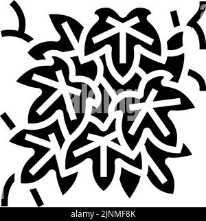 boston ivy glyph icon vector illustration Stock Vector