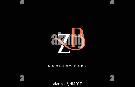 ZB, BZ Abstract Letters Logo Monogram Stock Vector