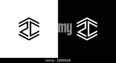 Modern and sophisticated RC initials logo design Stock Vector