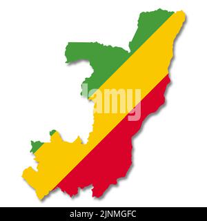 congo territory with flag on map of globe Stock Photo - Alamy