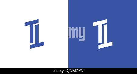 simple and modern TT logo design Stock Vector
