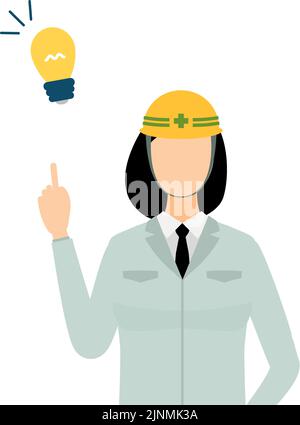 Construction site director pose set, female Stock Vector