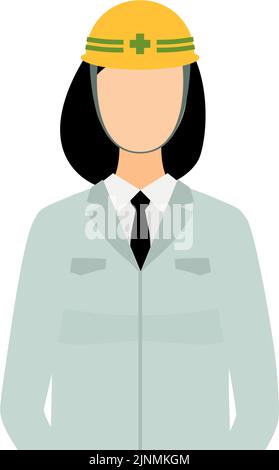 Construction site director pose set, female Stock Vector