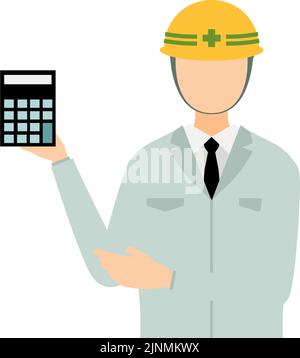 Construction site director pose set, male Stock Vector