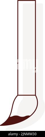 Thin line funeral icon, brush Stock Vector
