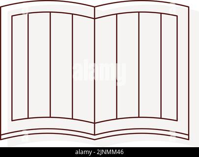 Thin line funeral icon, good name book Stock Vector