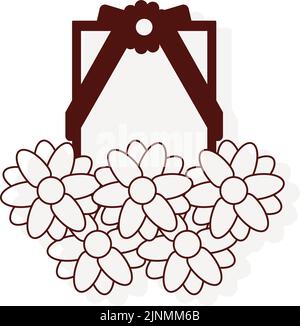 Thin line funeral icon, altar Stock Vector