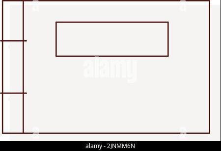 Thin line funeral icon, good name book Stock Vector