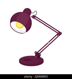 Table lamp, floor lamp in flat cartoon style. Chandeliers, illuminator, flashlight vector element for interior. Stock Vector