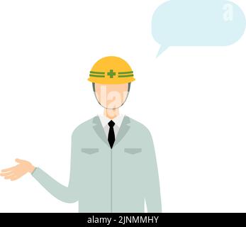 Construction site director pose set, male Stock Vector