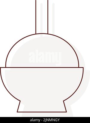 Thin line funeral icon, rice Stock Vector