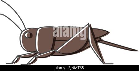 Crickets, insects that can be eaten by insects Stock Vector