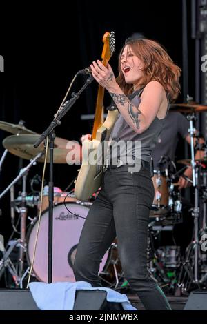 Larkin Poe, Edmonton Folk Music Festival, Edmonton Alberta, Canada Stock Photo