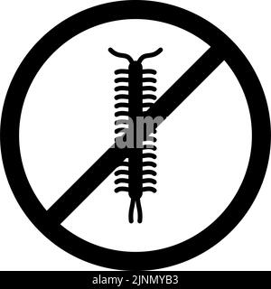 A simple icon for exterminating pests, centipede Stock Vector