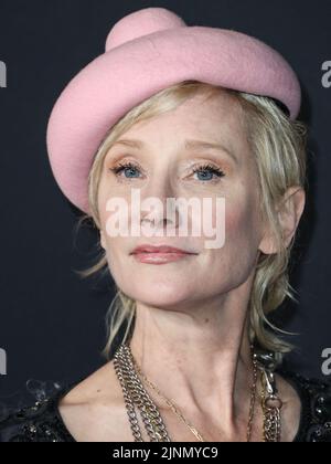 Los Angeles, United States. 12th Aug, 2022. (FILE) Anne Heche Dead At 53. LOS ANGELES, CALIFORNIA, USA - NOVEMBER 30: American actress Anne Heche arrives at the Los Angeles Premiere Of Netflix's 'The Unforgivable' held at the Directors Guild of America Theater on November 30, 2021 in Los Angeles, California, United States. (Photo by Xavier Collin/Image Press Agency) Credit: Image Press Agency/Alamy Live News Stock Photo