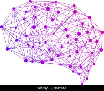 Abstract, technology image that mimics a brain with gradients. Stock Vector