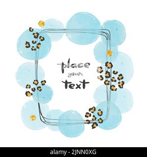 Abstract vector celebration background with blue circles and place for text. Stock Vector