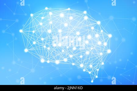 Abstracts, technology images that mimic the brain, network image background Stock Vector