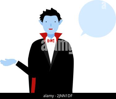 cartoon vampire with speech bubble Stock Vector Image & Art - Alamy