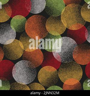 Seamless colorful circles pattern. Abstract vector bubbles background. Stock Vector