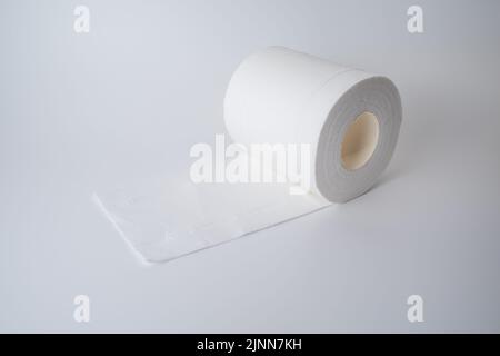 Toilet paper isolated over a white background Stock Photo