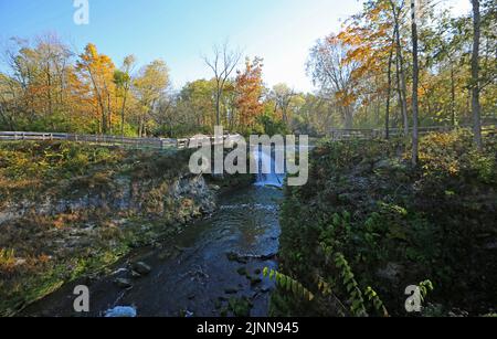 View at Cedar Cliff Falls - Ohio Stock Photo