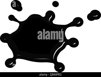 Black paint (ink) dripping down Stock Vector