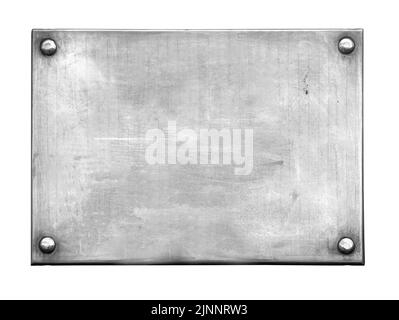 the empty old rusty plate isolated on white with clipping path Stock Photo