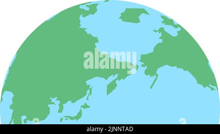 Earth on White Background (Northern Hemisphere) Stock Vector