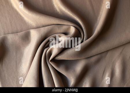 crumpled brown cotton fabric, fabric for sewing clothes and shirts, full  frame Stock Photo - Alamy