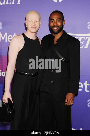 HOLLYWOOD, CA - AUGUST 11: (L-R) Shaun Ross and David Alan Madrick attend Variety's 2022 Power Of Young Hollywood Celebration Presented By Facebook Ga Stock Photo