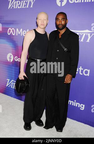 HOLLYWOOD, CA - AUGUST 11: (L-R) Shaun Ross and David Alan Madrick attend Variety's 2022 Power Of Young Hollywood Celebration Presented By Facebook Ga Stock Photo