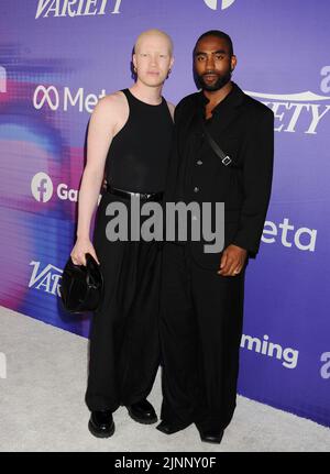 HOLLYWOOD, CA - AUGUST 11: (L-R) Shaun Ross and David Alan Madrick attend Variety's 2022 Power Of Young Hollywood Celebration Presented By Facebook Ga Stock Photo