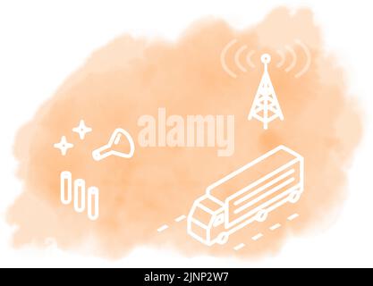 Watercolor style,  SDGs  Goal 9, Industry, innovation, infrastructure Stock Vector