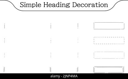 Simple handwritten style border with dotted or dashed lines, double lines, etc. Stock Vector