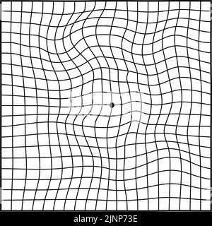 Amsler grid type with central squares divided Vector Image