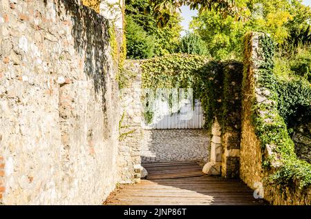 Pecs, Hungary - October 06, 2018: The Barbican, the 15th century bastion in Pecs, Hungary. Stock Photo