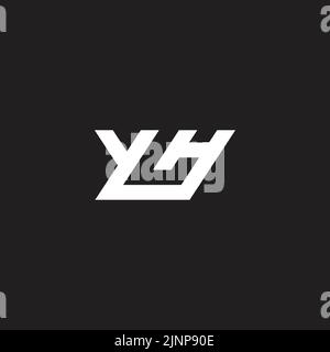 letter yh simple geometric logo vector Stock Vector